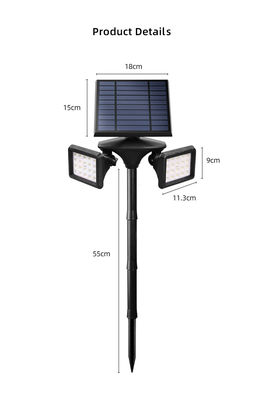 방수 Ip65 600LM 40 LED 태양열 정원 빛 PIR 태양열 전원 잔디 조명