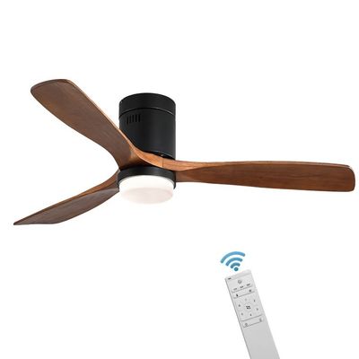산업 작풍 65 와트 나무로 되는 잎 천장 선풍기 90lm/w 120v 천장 선풍기 램프