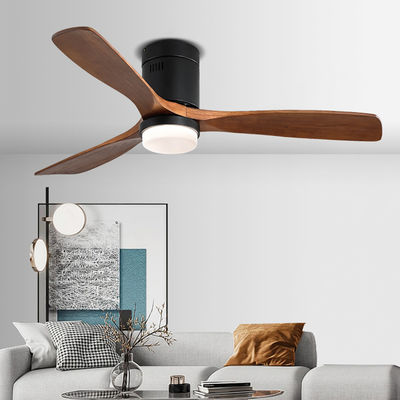 산업 작풍 65 와트 나무로 되는 잎 천장 선풍기 90lm/w 120v 천장 선풍기 램프