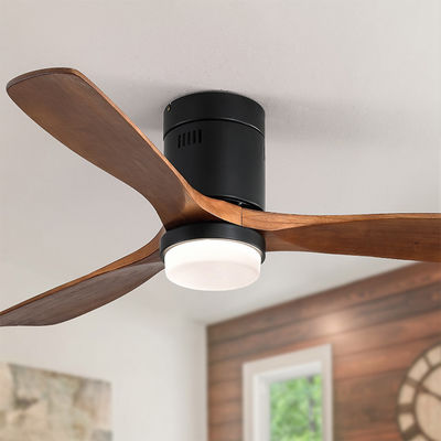 산업 작풍 65 와트 나무로 되는 잎 천장 선풍기 90lm/w 120v 천장 선풍기 램프