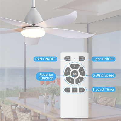 공상 철 3000K 35W 5 ABS 잎 천장 선풍기 램프 큰 자연적인 작풍