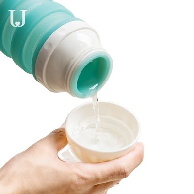 야외 실리콘 570ml 애완 동물 제품 접이식 개 마시는 컵
