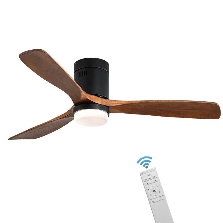 산업 작풍 65 와트 나무로 되는 잎 천장 선풍기 90lm/w 120v 천장 선풍기 램프