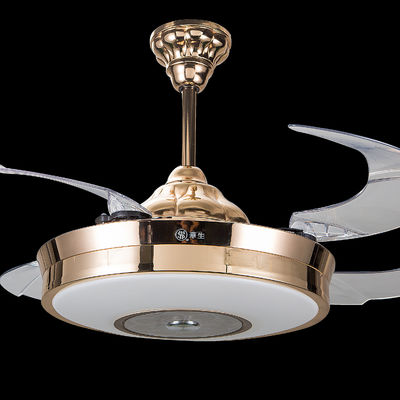 Bladeless 5250lm 70W 42 인치 원격 제어를 가진 철회 가능한 천장 선풍기 빛