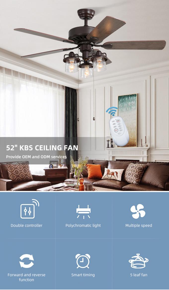 새로운 기능 철 합판 52Inch 디자인 집에 실내 장식적 주도하는 천정 선풍기 빛